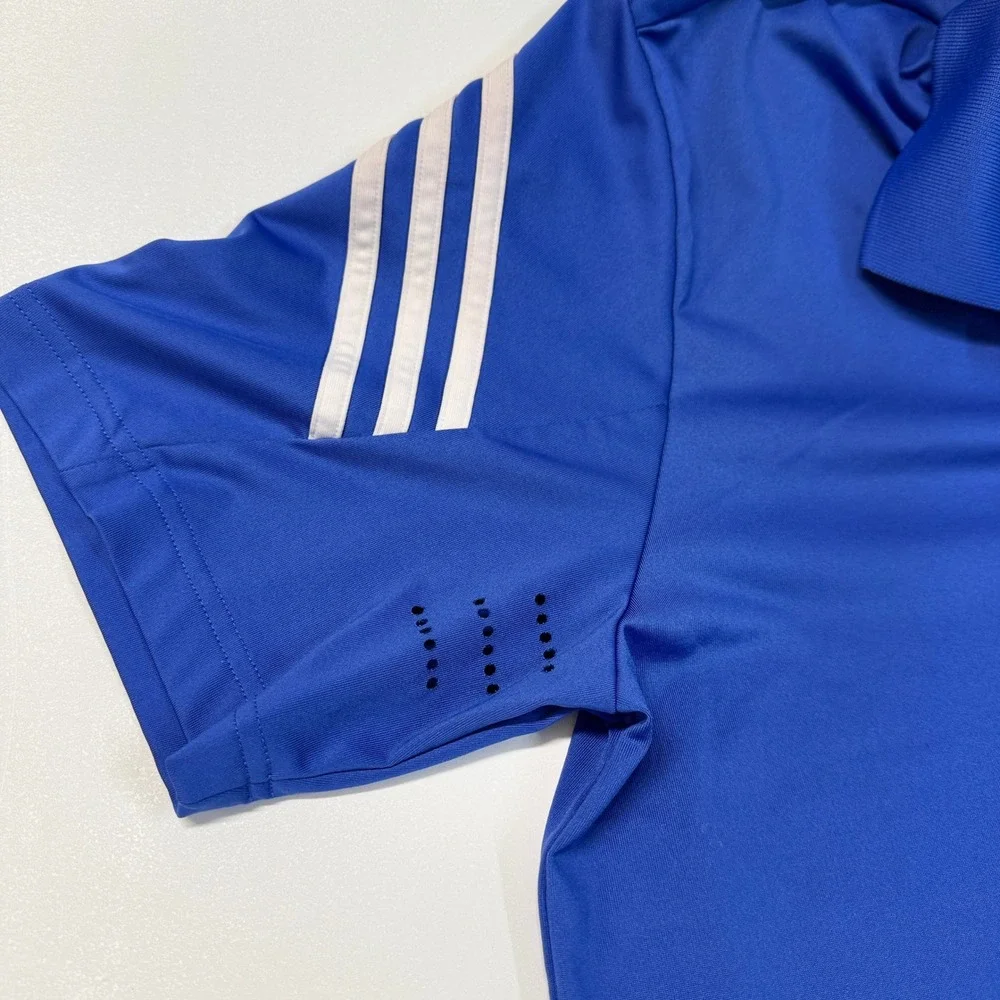 Adidas Golf Polo Shirt Men's Medium Blue Pinehurst 1895 Performance Puremotion‎